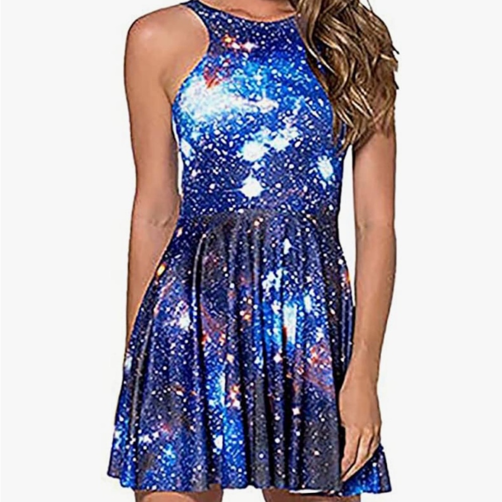 Women’s Halloween galaxy skater dress